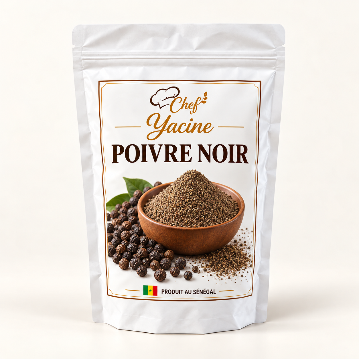 Poivre noir Chef Yacine en sachet refermable harmonisé